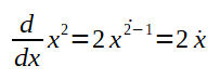 Cálculo da derivada de x²