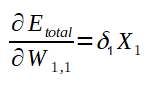 Gradiente para W1,1