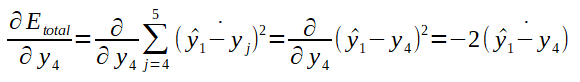 Derivada E em relação a y4