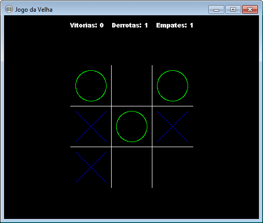 Jogo da velha em execução